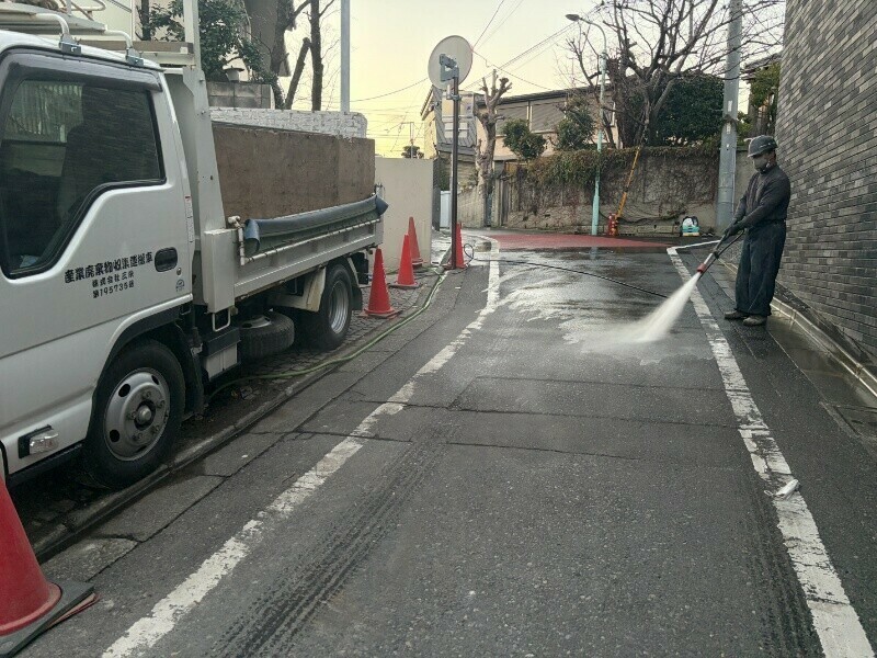 前面道路清掃_洗浄機